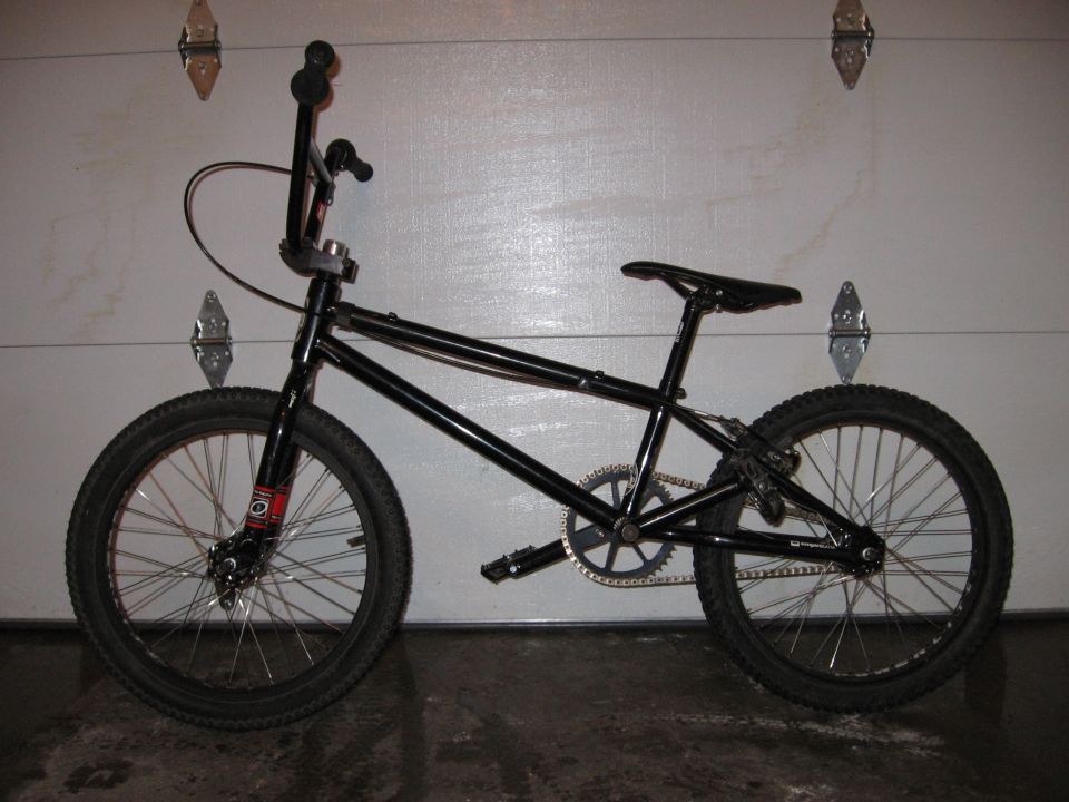 Black BMX bike side view