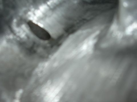 1996 Ford Crown Victoria - This is a close-up view of an engine intake valve, likely from a Ford Crown Victoria.