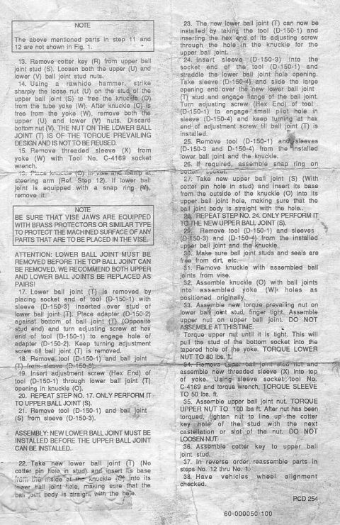 1995 Ford Bronco - This document contains detailed information, possibly related to vehicle specifications or performance data.