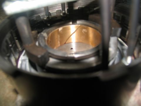 1978 Ford Bronco - Internal view of a transmission part, highlighting a copper bearing and metal components.