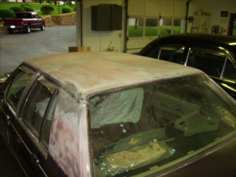 1982 Ford Crown Victoria LTD - The top in the process of getting sanded. If there is any rust, it will need to come down to bare metal in those spots. Also, any places yo…