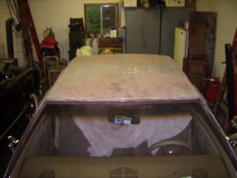 1982 Ford Crown Victoria LTD - More sanding. The center had to come down to bare metal after this picture because of rust hiding beneath the paint.