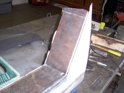1991 Ford Bronco - Metal fabrication project in progress on a workbench.