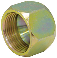 1991 Ford Bronco - A close-up view of a threaded metal cap, possibly a component for a fluid or gas system.