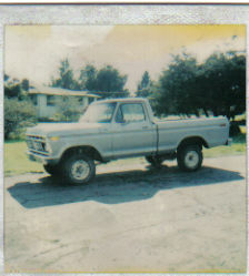 1977 Ford F-150 - This 1977 Ford F-150 pickup truck is shown from the front three-quarter view.