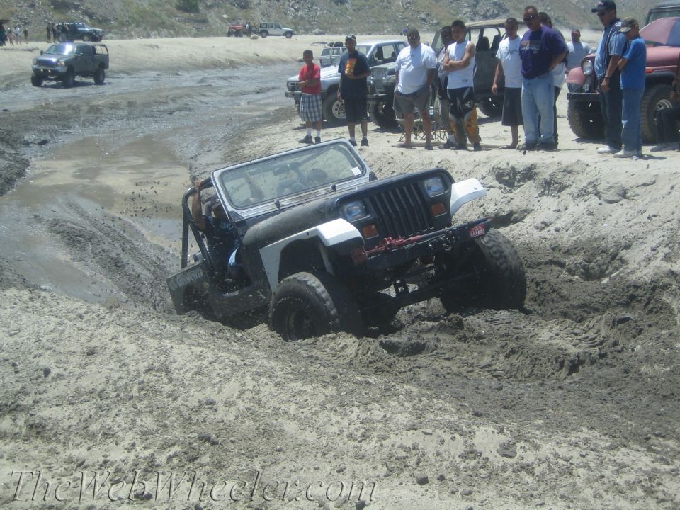 Jeep Wrangler TJ stuck in mud