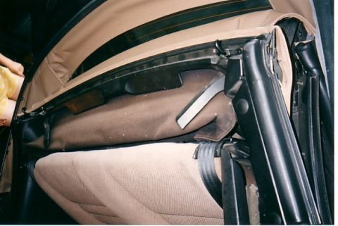 1991 Ford LTD Crown Victoria - Front section of headliner faded from sun exposure -- can be dyed.
