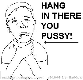 1991 Ford Bronco - Meme with text that reads 'HANG IN THERE YOU PUSSY!' and a copyright notice.