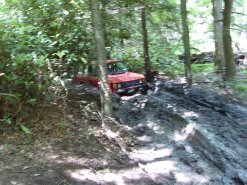 1995 Ford Bronco - a big a$$ mud hole that evryone had to get winched out of and of corse we were on of the last ones in the big group so it made it even deep…