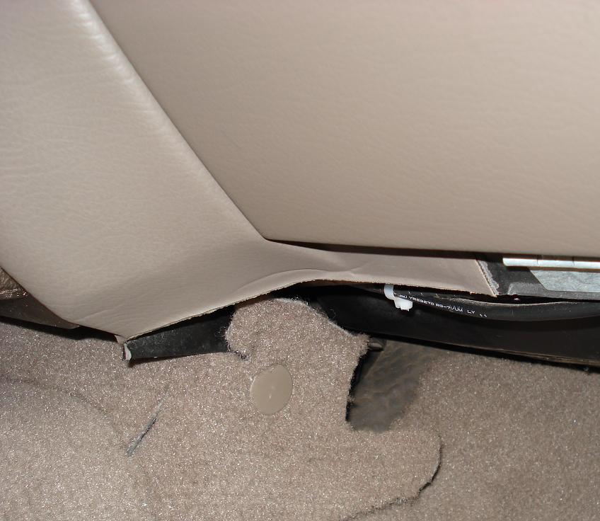 This is a before shot area is under passenger side towards center of dash