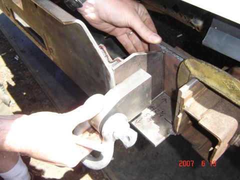1993 Ford Bronco - Custom bumper fabrication in progress, with measurements marked on metal.