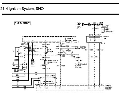 1993 Ford Taurus - SHO V6 igniton wire diagram