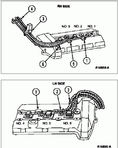 1993 Ford Taurus - SHO V6 spark wire routing 2