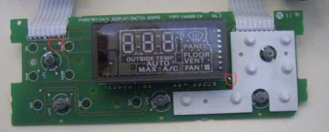 1993 Ford Taurus - Two points need to short for outside display from the front of a 95 EATC display