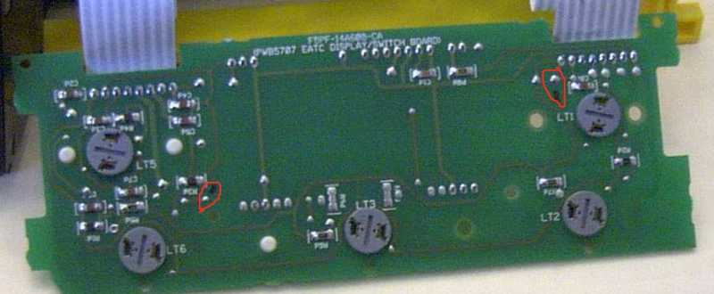 Two points need to short for outside display from the rear of a 95 EATC display