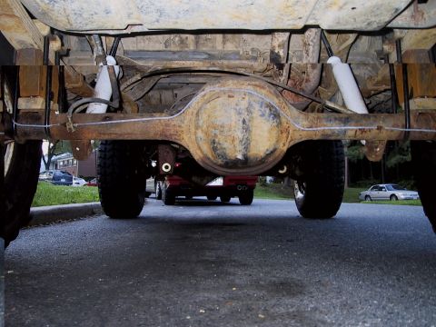 1987 Ford Bronco - Ford 9" with 6" blocks ( DO NOT BUY THESE!) Shortly after this I bought a set of rough country springs, worth the money. Kept eating u-join…