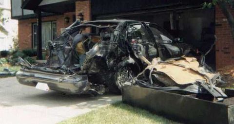 1993 Ford Taurus - This vehicle sustained severe damage, rendering it inoperable.