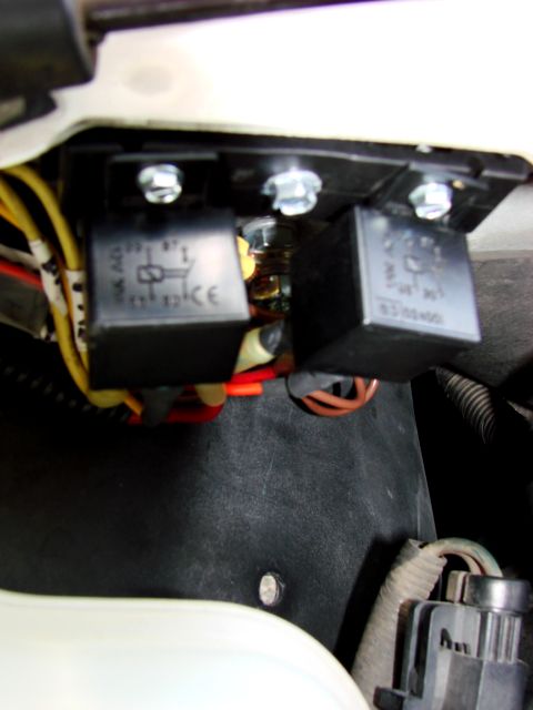 1997 Mercury Grand Marquis - Top View of Relays VGA If you look closely you can just see the ground post I added below the relays. This is a threaded rod screwed into a…