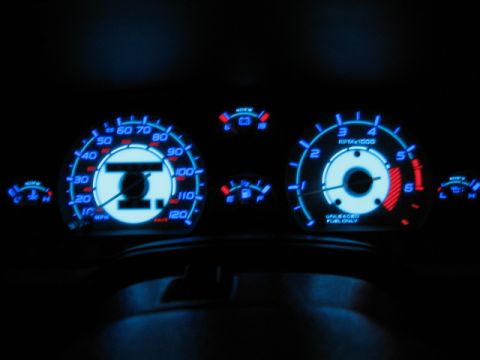 1995 Mercury Cougar - reverse glow gauges