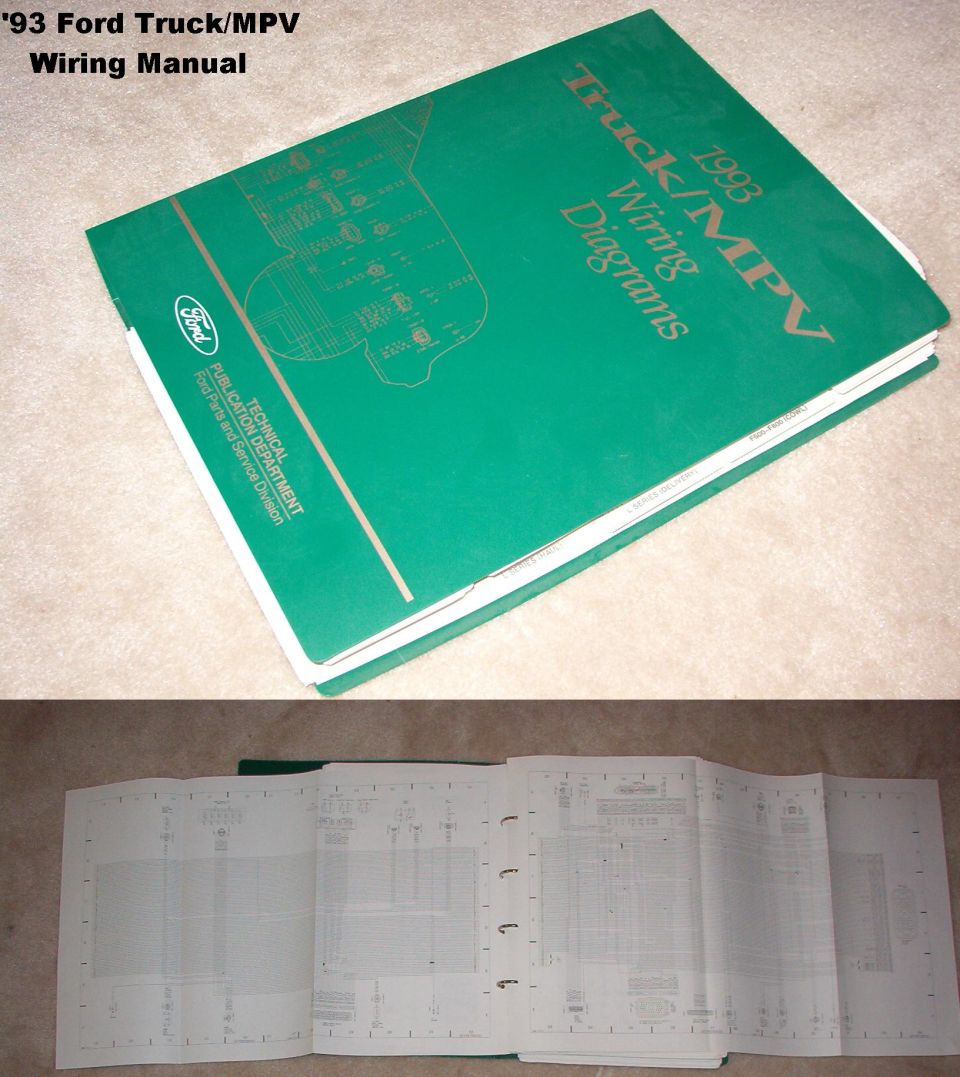 1993 Ford Truck/MPV wiring diagrams manual, green cover