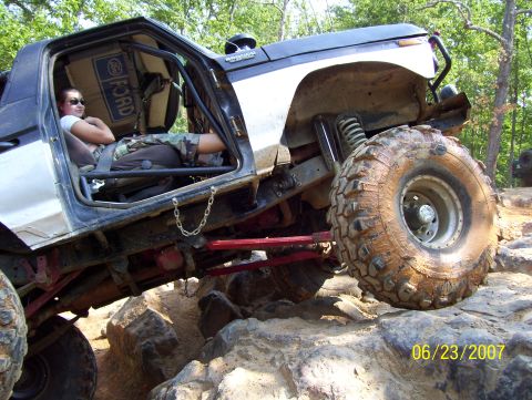 1978 Ford Bronco - Modified 1978 Ford Bronco navigating a rocky trail on June 23, 2007.
