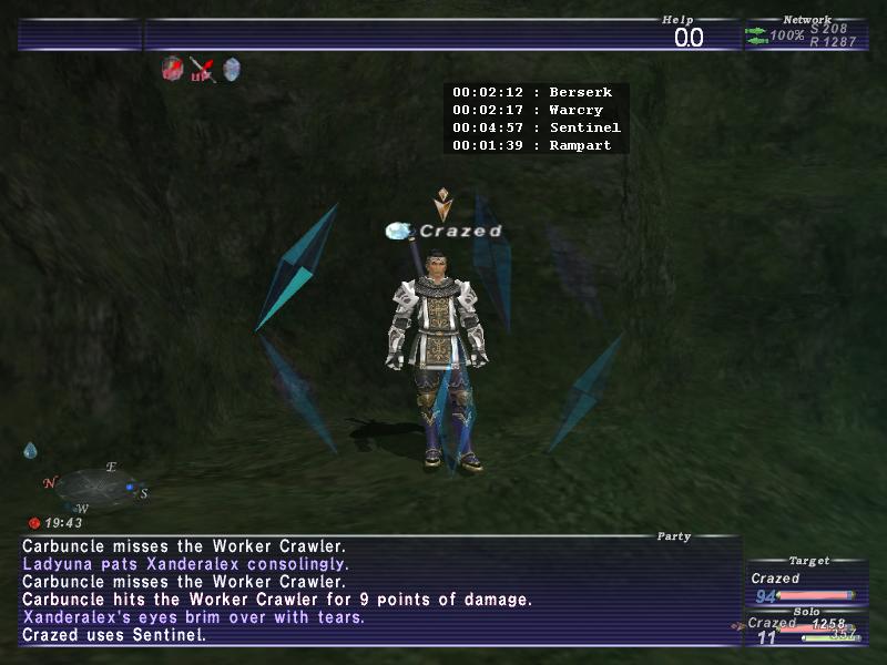 Video game screenshot of an armored fantasy character with on-screen combat text