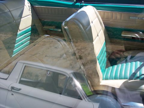 1972 Ford Ranchero - The interior of a 1972 Ford Ranchero shows distinctive two-tone seating and door panels.