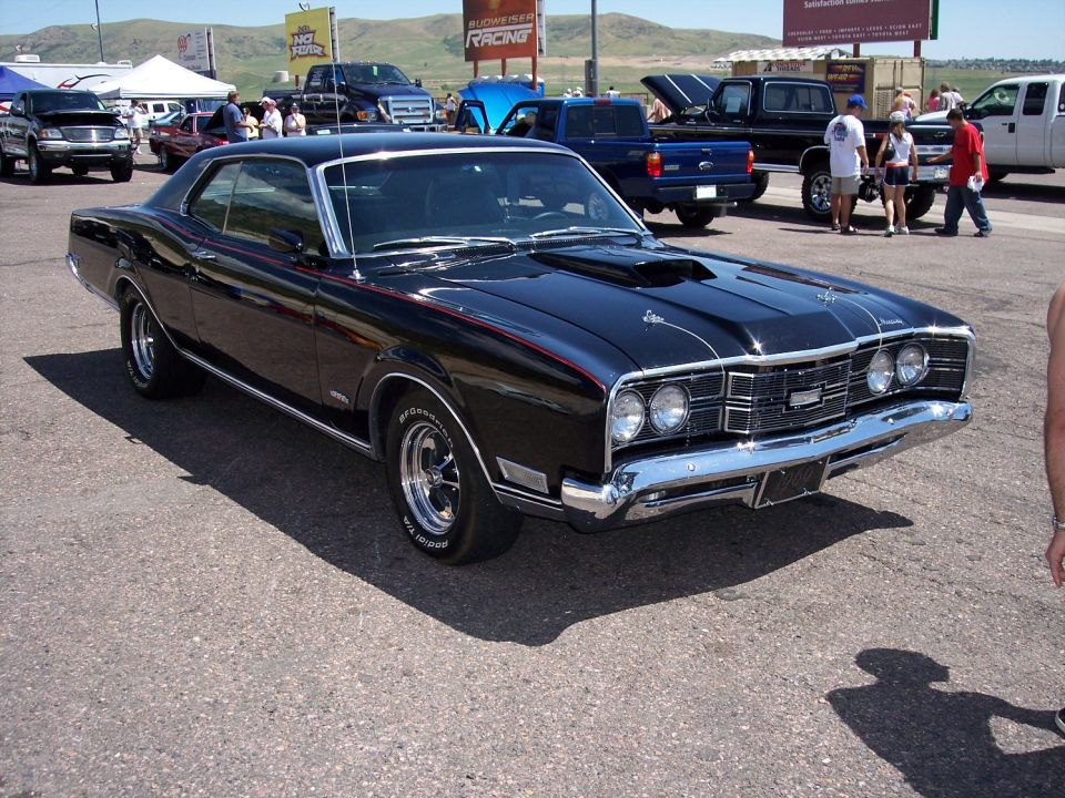 Black 1970 Mercury Cyclone Spoiler front 3/4 view