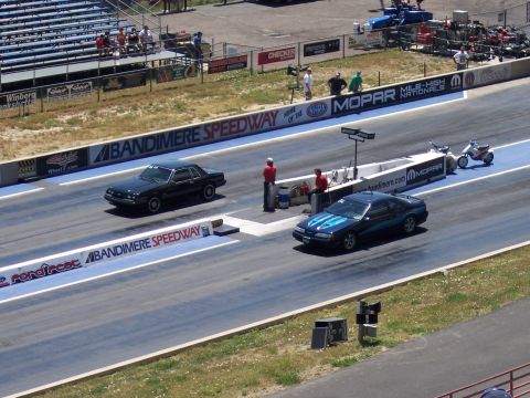 1972 Ford Ranchero - Cars compete on the drag strip at Bandimere Speedway.