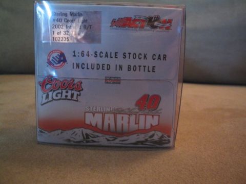 1998 Ford Crown Victoria - Packaging for a 1:64 scale Sterling Marlin #40 Coors Light stock car model, dated 2002.