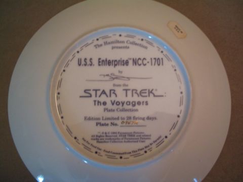 1998 Ford Crown Victoria - A decorative plate from The Hamilton Collection, the U.S.S. Enterprise NCC-1701 from Star Trek: The Voyagers Plate Collection.