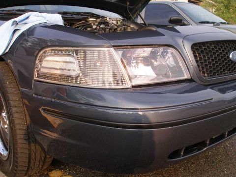 1998 Ford Crown Victoria - Installation complete on the passenger side.