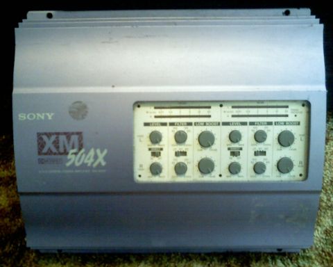 1901 Honda Odyssey - A Sony XM 504X amplifier is shown, numerous control knobs and sliders for audio adjustment.
