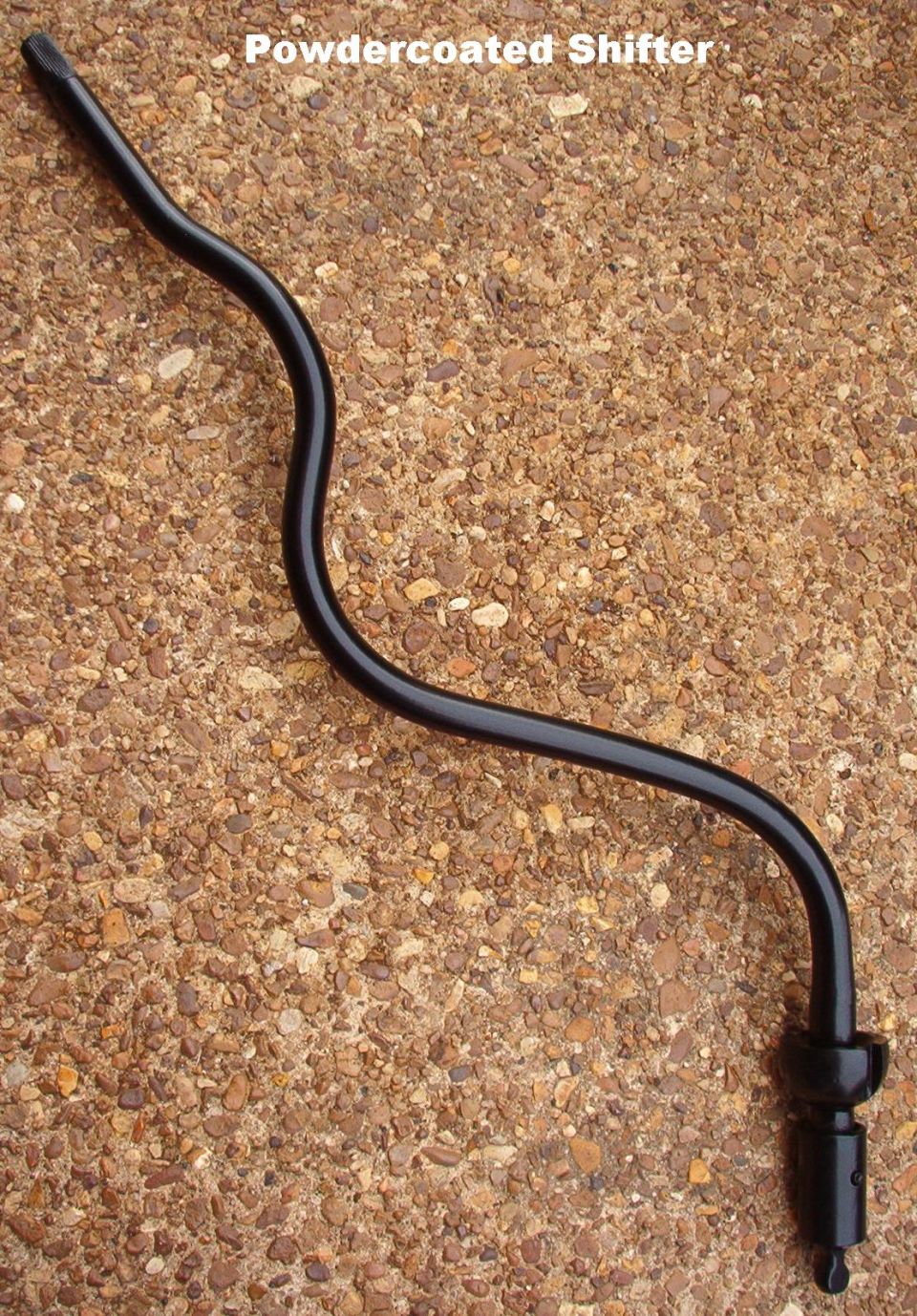 Black powdercoated automatic transmission shifter rod