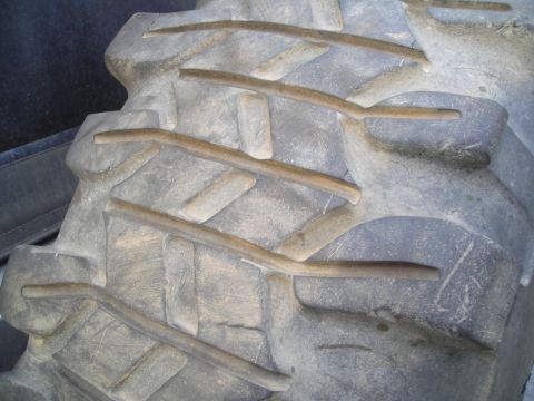 2003 Jeep TJ - This is a close-up view of the tread pattern on a large tractor tire.