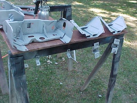 1967 Mercury Cougar - Bead blasted parts ready for paint June 19, 2007
