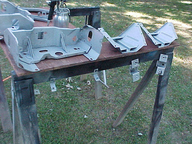 Bead blasted parts ready for paint June 19, 2007