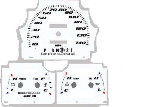 1996 Ford Crown Victoria - This is the guage face I got. It's slightly modified from the one on jerseyvics pics. The one I have is all blue instead of black.