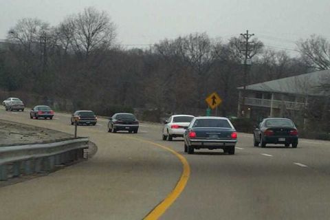 1996 Ford Crown Victoria - On our way to drink beer (some of us)and play some pool. Sure! Put the guy with the push-bumper up front. We did get there in record time!