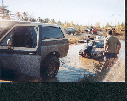 1989 Ford Bronco - he thought it could swim :)