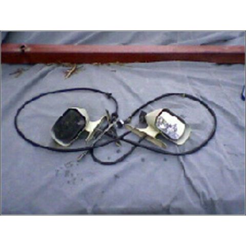 1972 Ford Ranchero - Pair of side mirrors, likely for an older vehicle, displayed on a cloth surface.