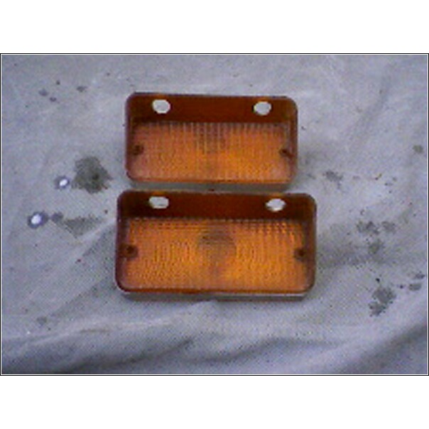 two amber marker lights