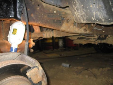 1988 Ford Bronco - drive shaft disconnected radious arm bracket removed coil and shocks out of tower and tower painted black