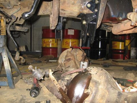 1988 Ford Bronco - just another view of everything bolted up, and axle laying on the ground