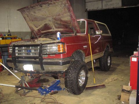 1988 Ford Bronco - almost done about 12:30am or so...75% done