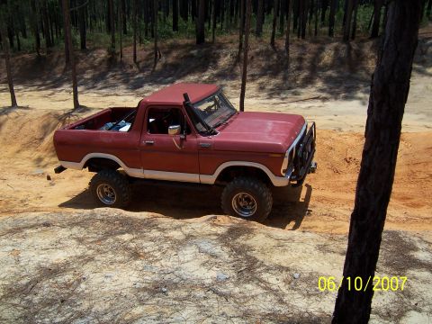 1979 Ford Bronco - This 1979 Ford Bronco is shown off-road with a snorkel intake.