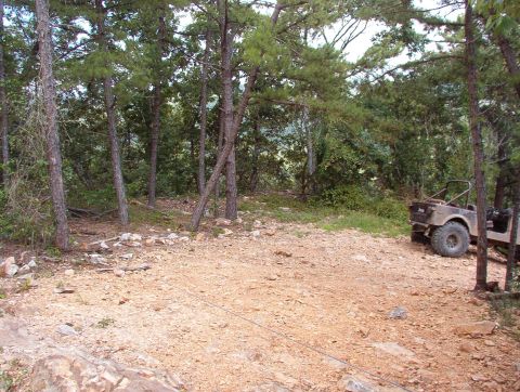 1983 Ford Bronco - Trash on the trail! Our entrance to the Rubicon was blocked by this abandoned Heep, whose LHF steering knuckle was no longer attached to th…