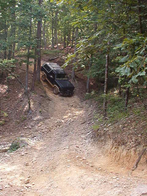1983 Ford Bronco - The truck is near vertical, & sliding here. I'll upload video later. See Ben & Jason behind me? Me neither. After watching my stock-height…