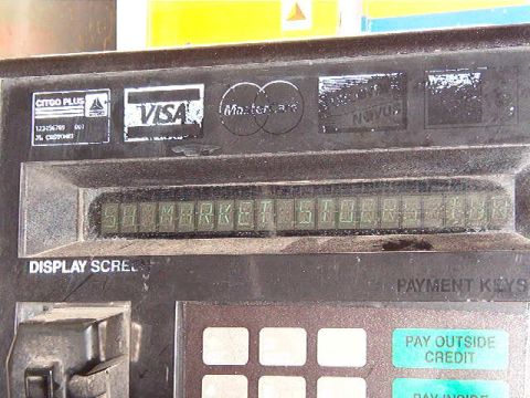 1983 Ford Bronco - Only in Arkansas: if you look closely, you can see that they programmed it to say "THAnk you for shopping at flaSH MARKET STOERS".