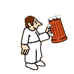 1997 Ford Taurus - A stylized drawing depicts a man in a robe holding a frothy mug of beer against a plain background.
